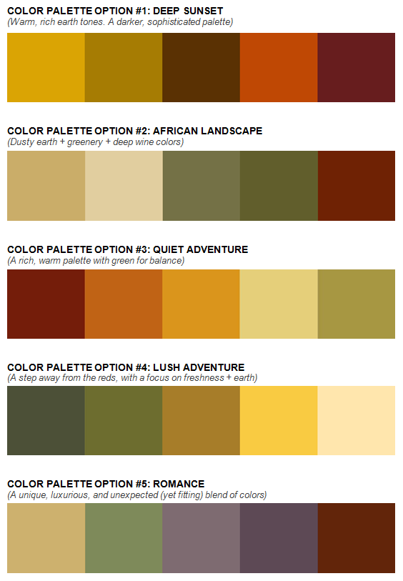 web design color palette options