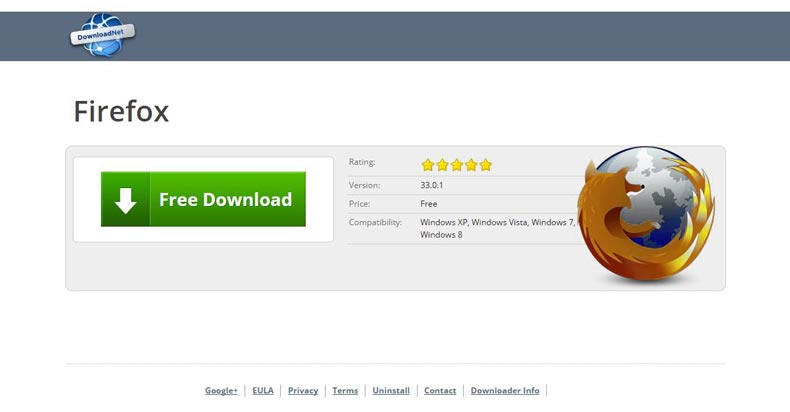 Mozilla website CTA