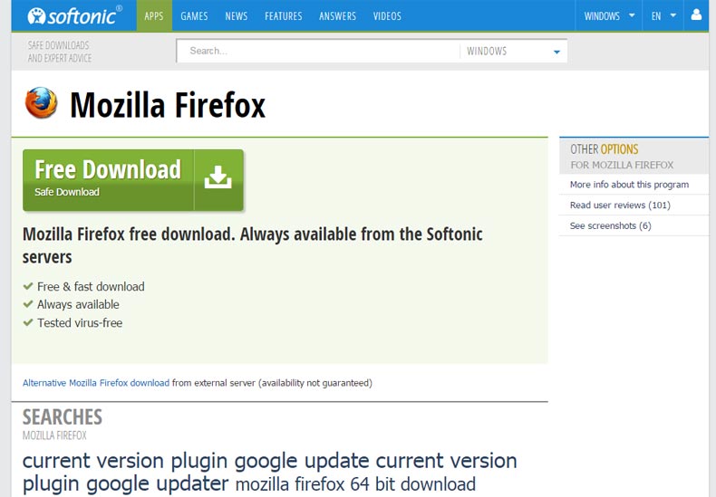 Mozilla website CTA third example